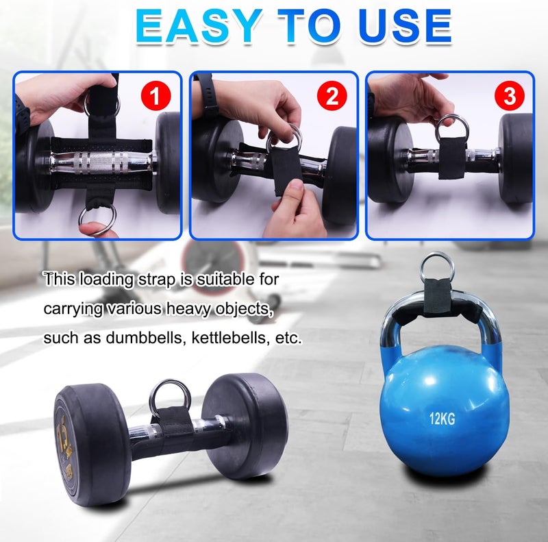 J Bryant Loading Dumbbells Strap for Dip Belt Squat Pull-up,Load Dumbbells Kettlebells on Barbells Weightlifting Accessory - Image 4
